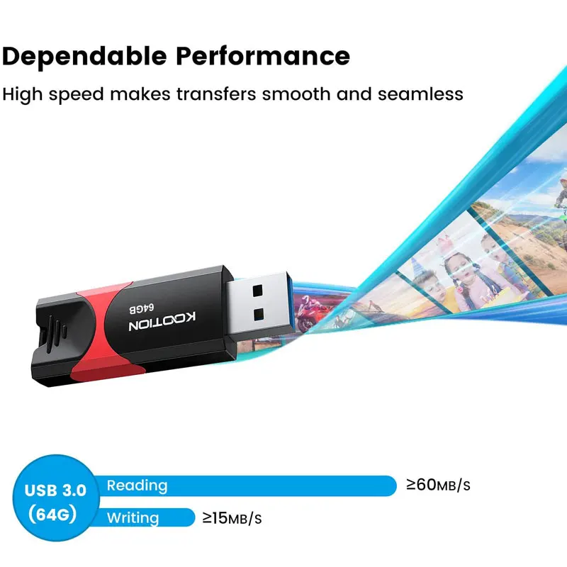 KOOTION U217 1PCS 3PCS 5PCS Pendrive USB 3.0 Stick 64GB 128GB Pen Drive High Speed USB Flash Drive 256GB 32G Flash Memory