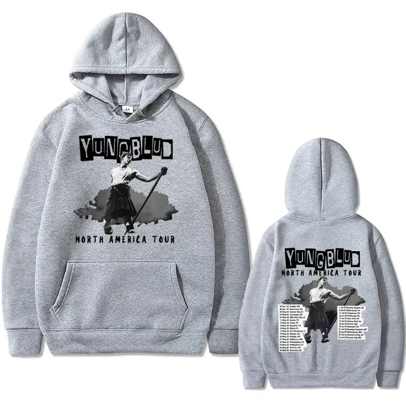 Rock Singer Yungblud 2023 World Tour Graphic Hoodie Unisex Oversized Sweatshirt Male Vintage Clothing Men Fleece Cotton Clothes