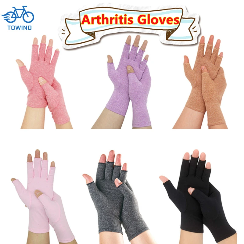 New Compression Arthritis Gloves Wrist Support Joint Pain Relief Hand Brace Women Men Therapy Wristband Compression Bike Gloves