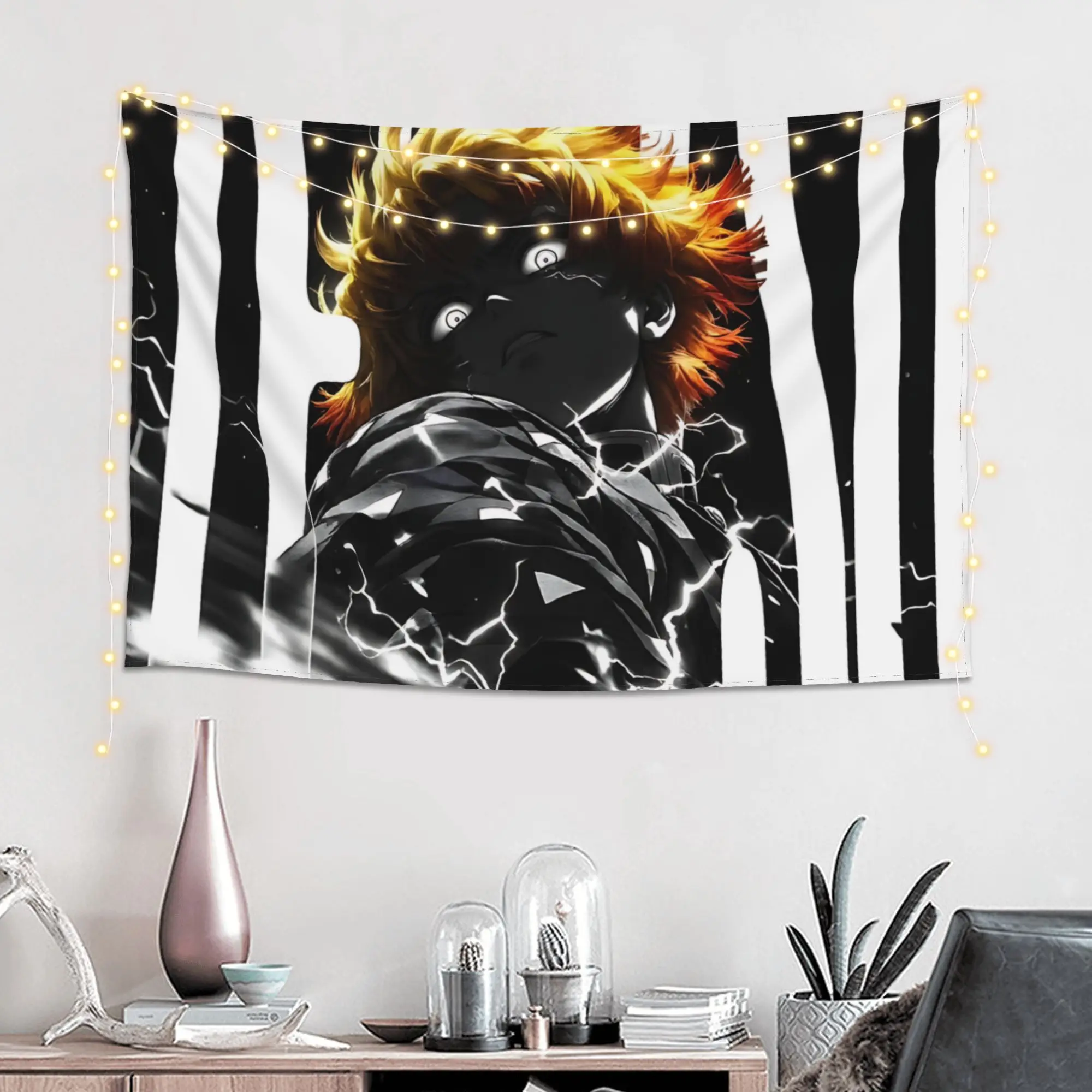 Cutecore Halloween Demon Slayer Tapestry Bedroom Decoration  Wall Hanging Blanket Tapestry Cool Stuff For Room