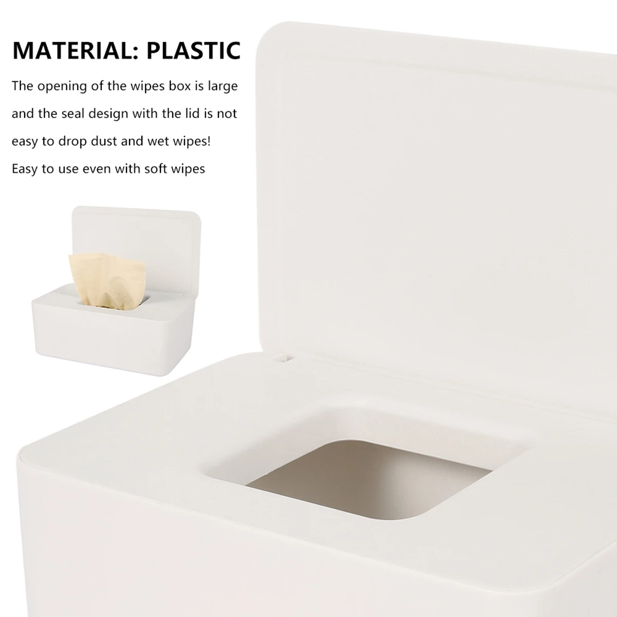 1/2/3/5Pcs ABS Tissue Box Dustproof Wet Wipes Storage Box with Lid Baby Wet Tissue Box Napkin Holder Dispenser for Home Office