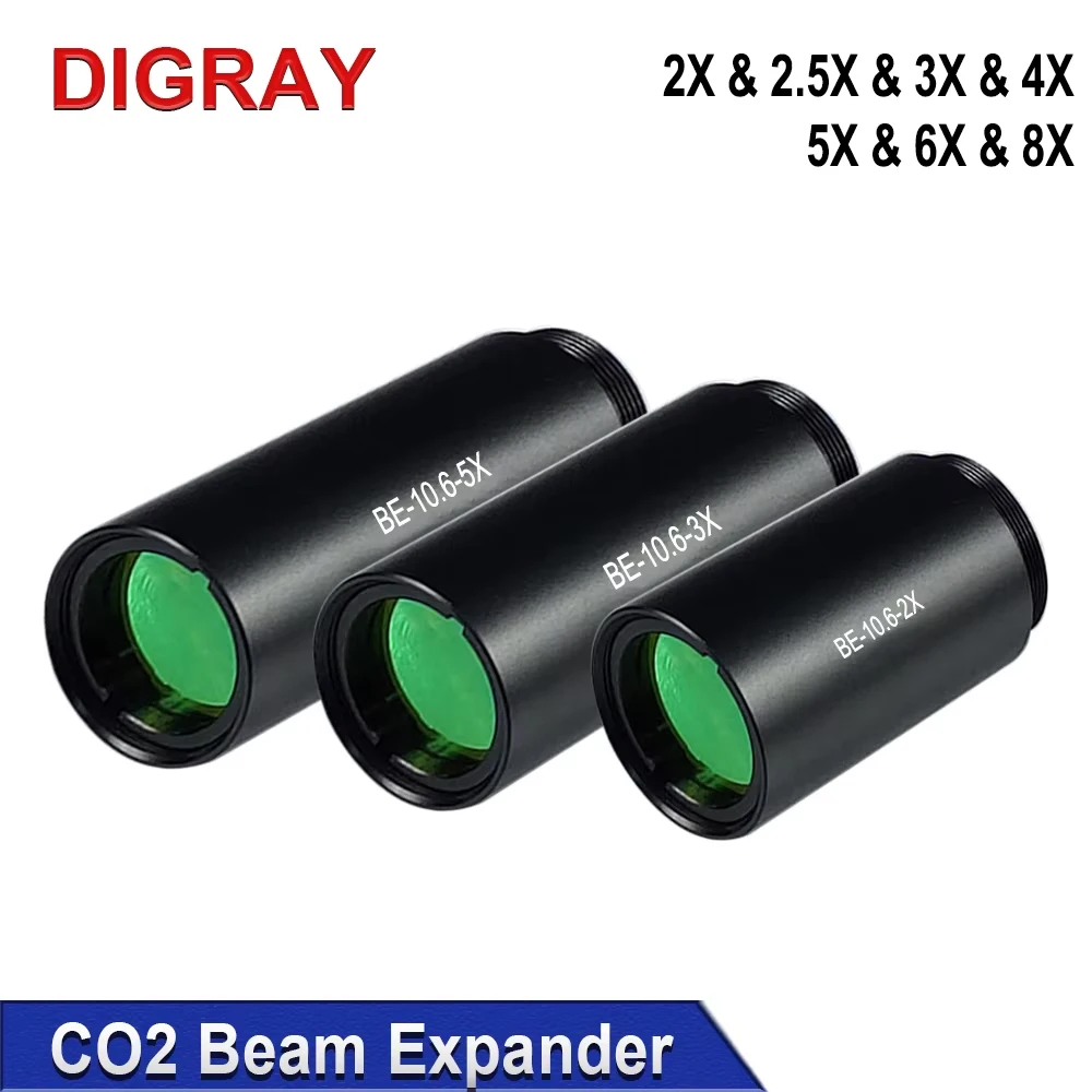 

CO2 Laser Beam Expander 1.5X 2X 2.5X 3X 4X 5X 6X 8X Expansion Ratio M22*0.75 Lense Optics For CO2 10600nm Laser Marking Machine