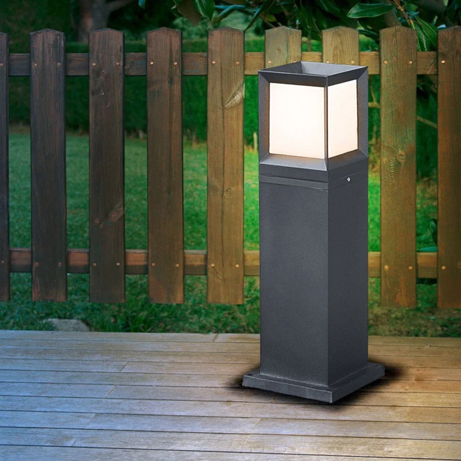 

Outdoor Landscape Path Light Waterproof Aluminum 12W Post Lawn Light Floor Lamp Bollard Lighting for Lawn Patio Courtyard Decor