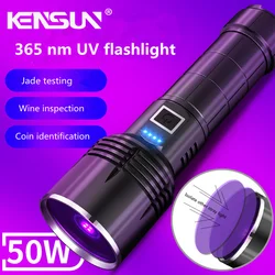 365nm UV Flashlight Fluorescent Antigen Reagent Detection Lamp UV Black Mirror Woodruff  Special Identification