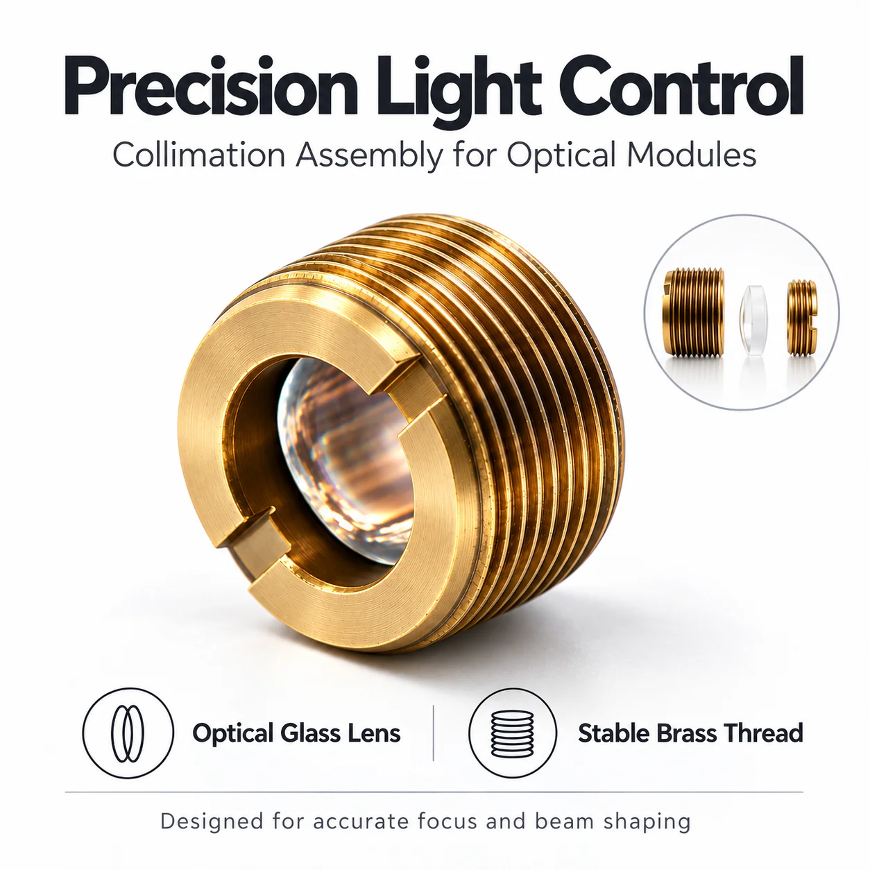 ZhonNa M9X6 Outer Diameter Laser Collimation Assembly F10 Glass Optical Lens Illumination Module Tools Tool Parts for DIY Repair