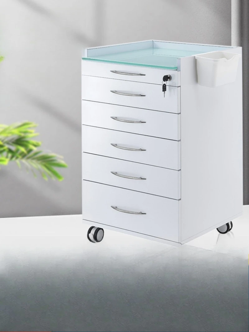Stainless steel dental mobile side cabinet storage special combination cabinet Nurse trolley