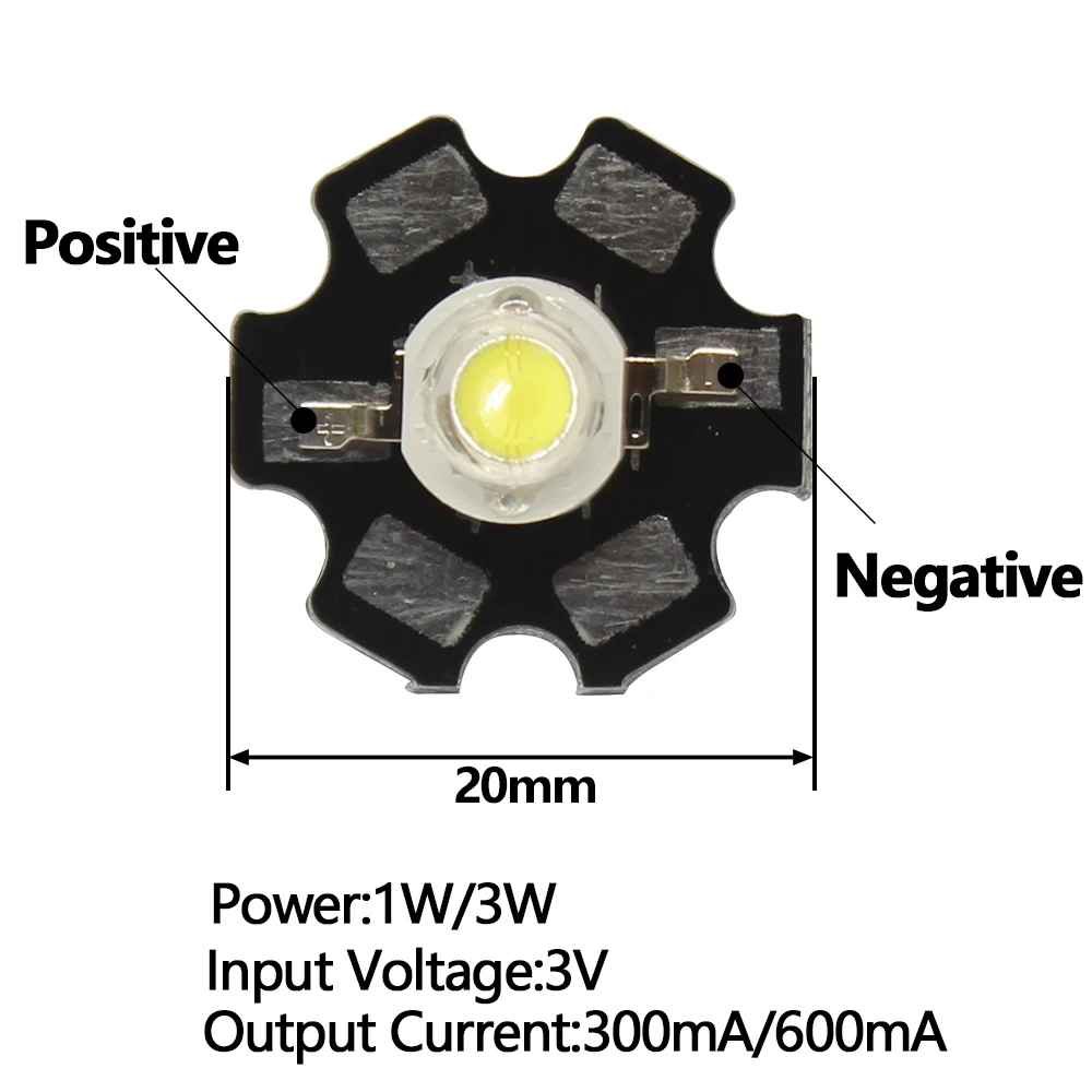 10 قطعة 3 فولت 5 فولت 12 فولت 1 واط 3 واط عالية الطاقة LED الباردة الأبيض الخرز الأحمر الأخضر الأزرق UV الطيف الكامل بطارية ضوء لوحة دوائر كهربائية مع 20 مللي متر PCB #2