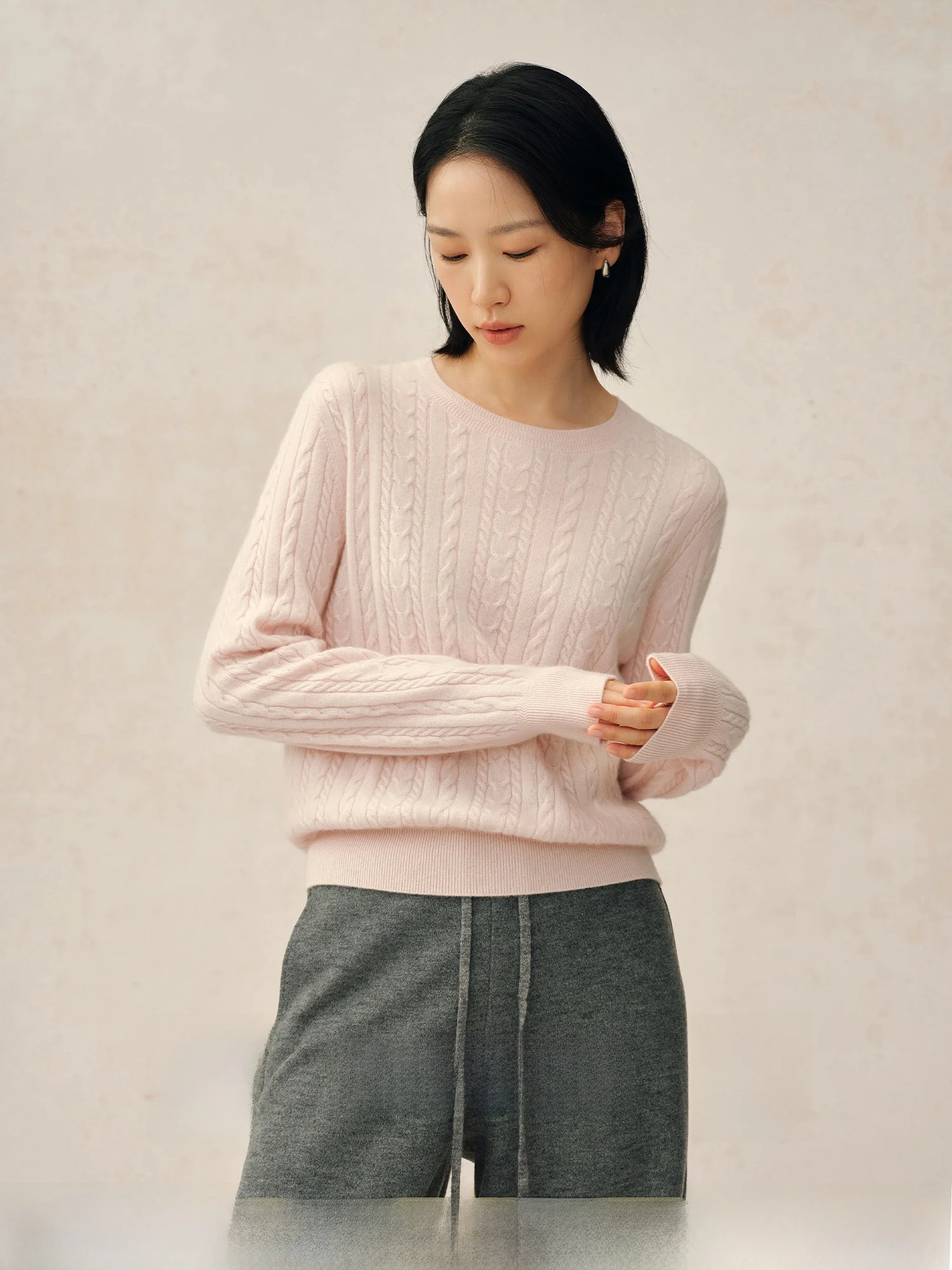 

TEASEL Baby Level Camere Cloud Softn Loose round Ne Vintage Twist Knit Sweater Warm Cozy Autumn Winter Women's Knitwear