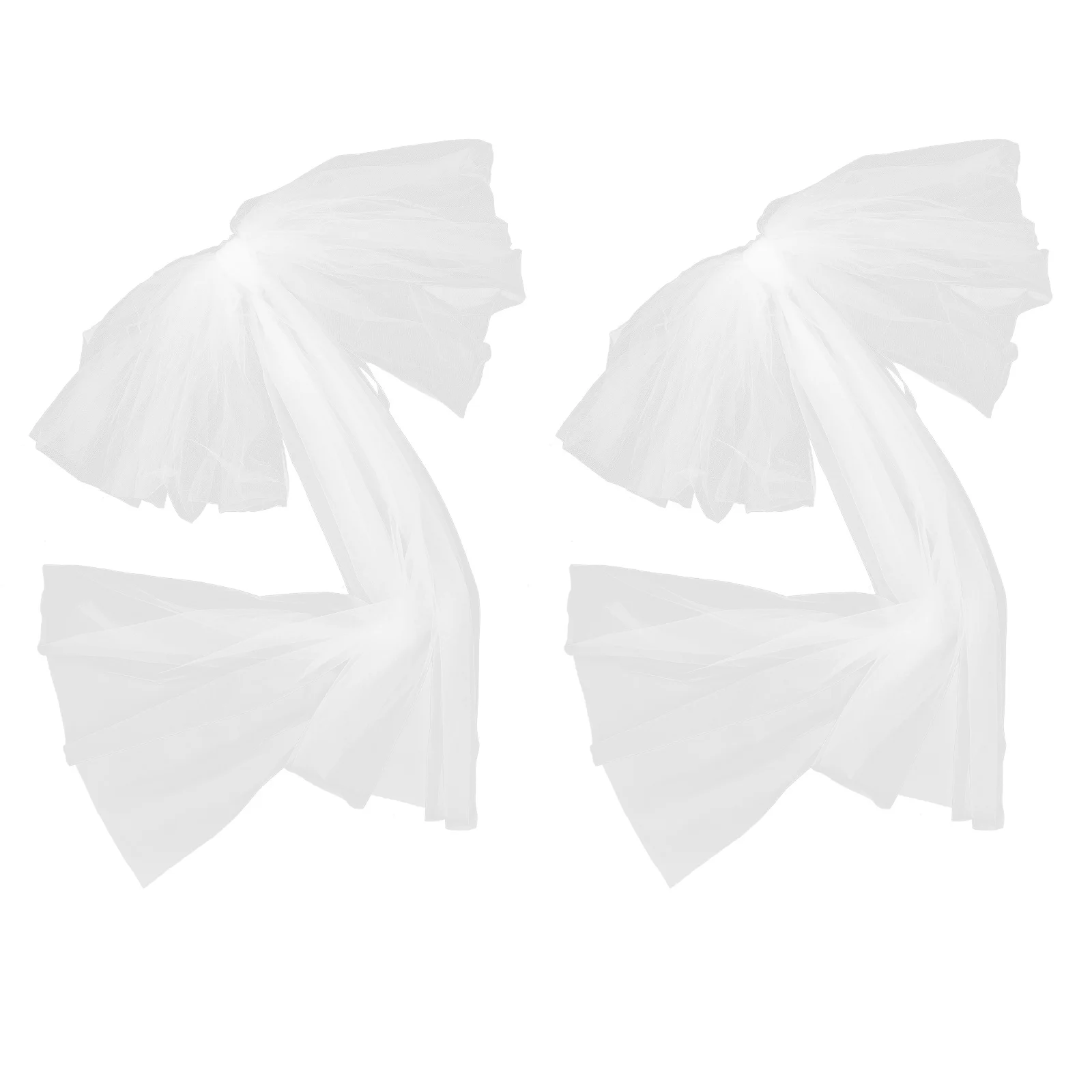 

1Pair Elegant Long Tulle Bridal Sleeves Mesh Veil Design Detachable Shoulder Cape for Wedding Dresses and Formal Wear