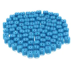 100 Pcs Bio-Ball Filter Media for Aquarium Fish Pond for Freshwater and Saltwater Wet/Dry Systems Blue