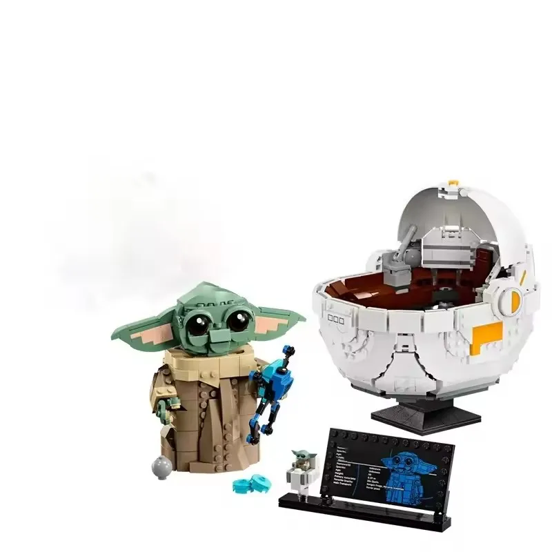 2025 جديد 1048 قطعة سلسلة الرسوم المتحركة Grogu مع تحوم عربة نموذج Legoing 75403 بنة القديمة تجميعها لعبة هدية للأطفال #3