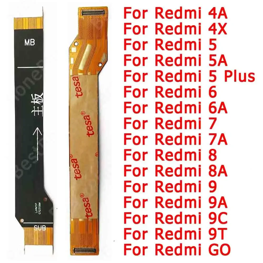 Гибкий кабель основной платы для Xiaomi Redmi 9 9T GO 4A 4X 5 Plus 5A 6 6A 7 7A 8 8A, разъем ленты, запасные части для материнской платы