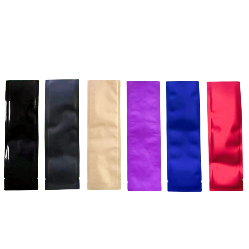 

Long Heat Sealing Bags Open Top Foil Bag DIY Flat Needle Eyeliner Pen Nail Brush Coffee Powder Spice Shampoo Storage Packaging