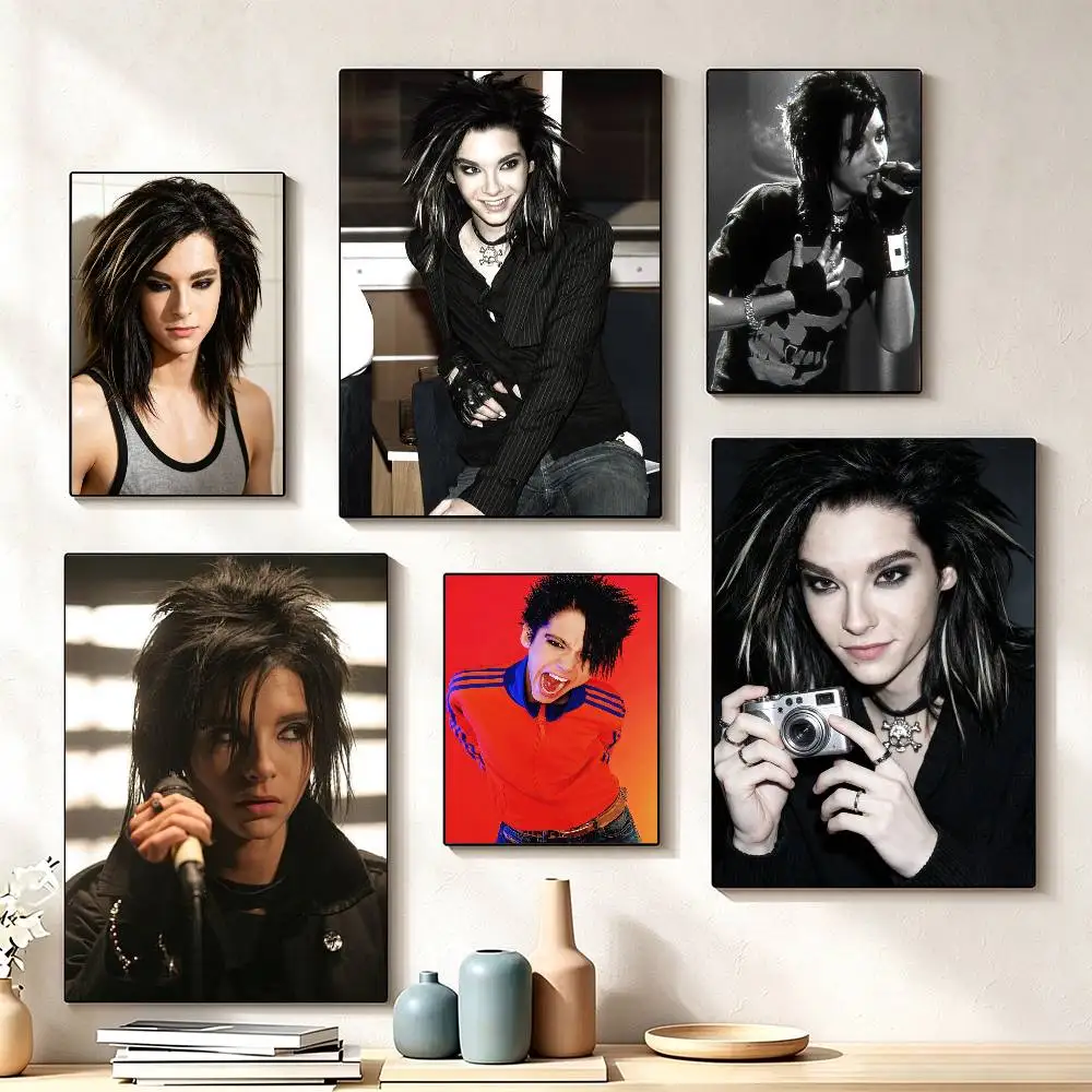 A-Tokio Hotel Bill k-Kaulitz Poster Waterproof Wall Art Sticker For Bar Living Room Vintage Decor High Quality Print Gift