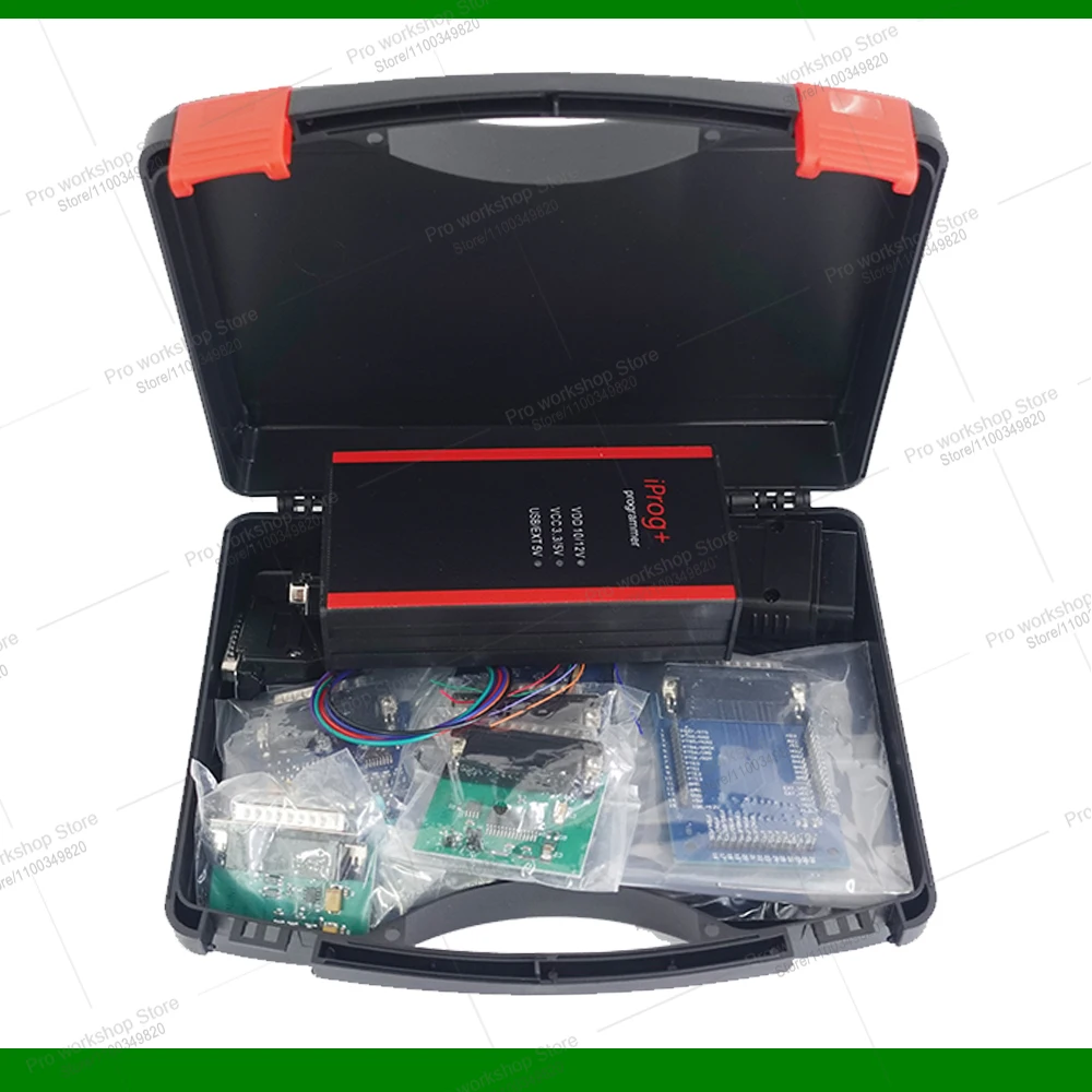 IPROG Pro V87 Full Set ECU Programmer Iprog+ Airbag IMMO Car Radio Reset Dashboard K+-M Auto ECU Key Programmer Tool Adapters