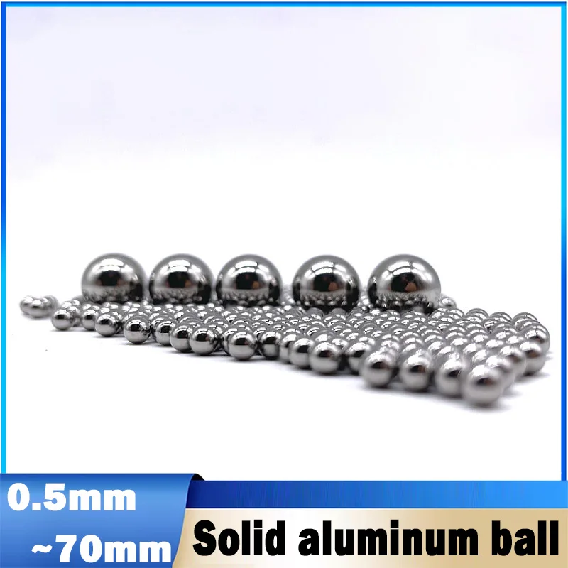 1Pc~10000pcs Precision Aluminum Balls 0.5/0.6/0.7/0.8/0.9/1.0/1.1/1.2/1.3/1.4/1.5/1.588/2.2~70mm Pure Solid Aluminum Balls Beads