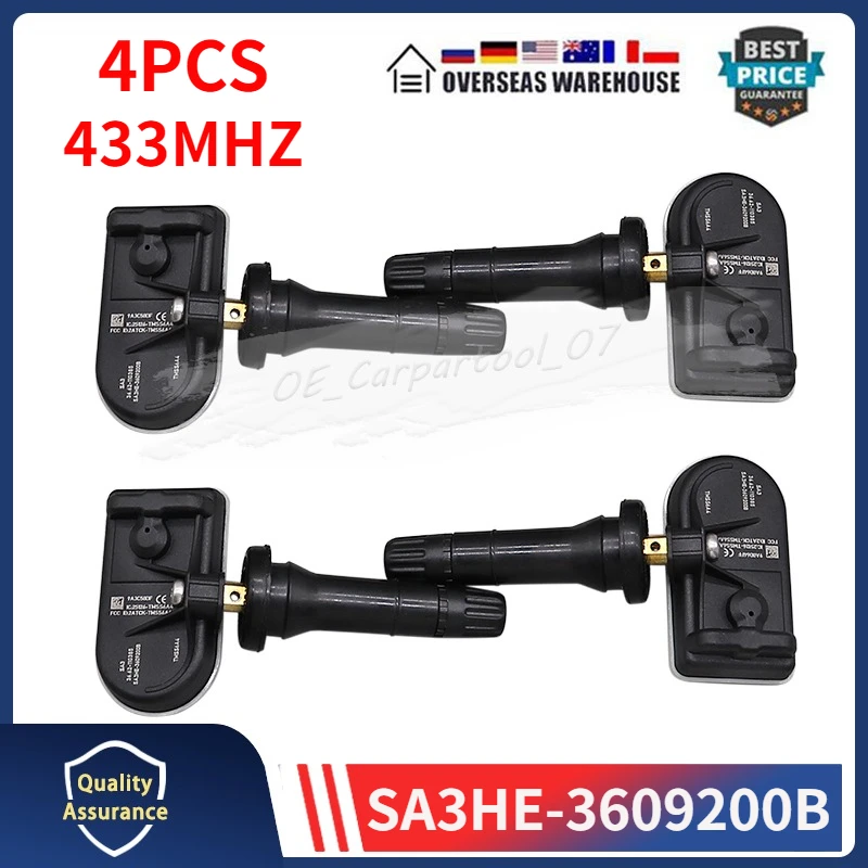 

4PCS Tire Pressure Monitor System Sensor SA3HE-3609200B For BYD Song Pro DM-i PLUS EV Yuan UP Destroyer 05 Frigate 07 DENZA‌‌ N7