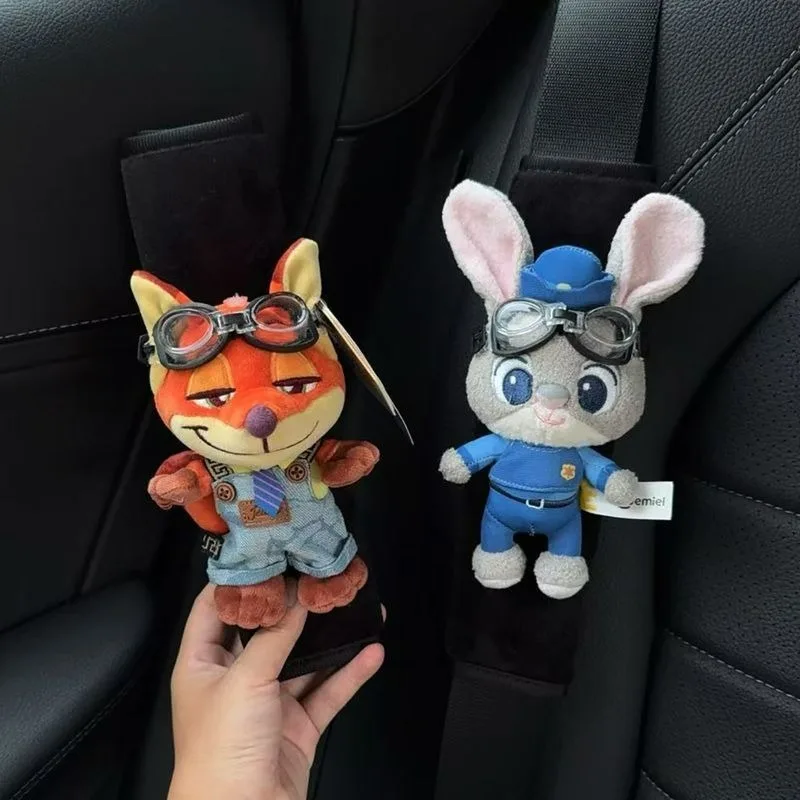 

Zootopia Judy Nick Genuine Car Seat Belt Shoulder Protector Car Interior Decoration Cute Couple A Pair Cartoon Good Looks Gift