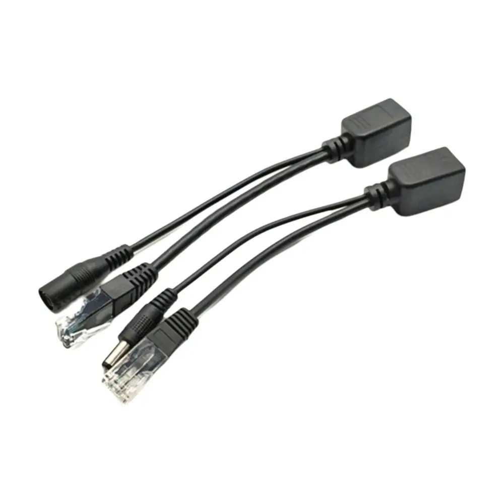 

A Pair Wire Adapter 12V POE Cable Centralized Black/White POE Injector POE Adapter IP Camera