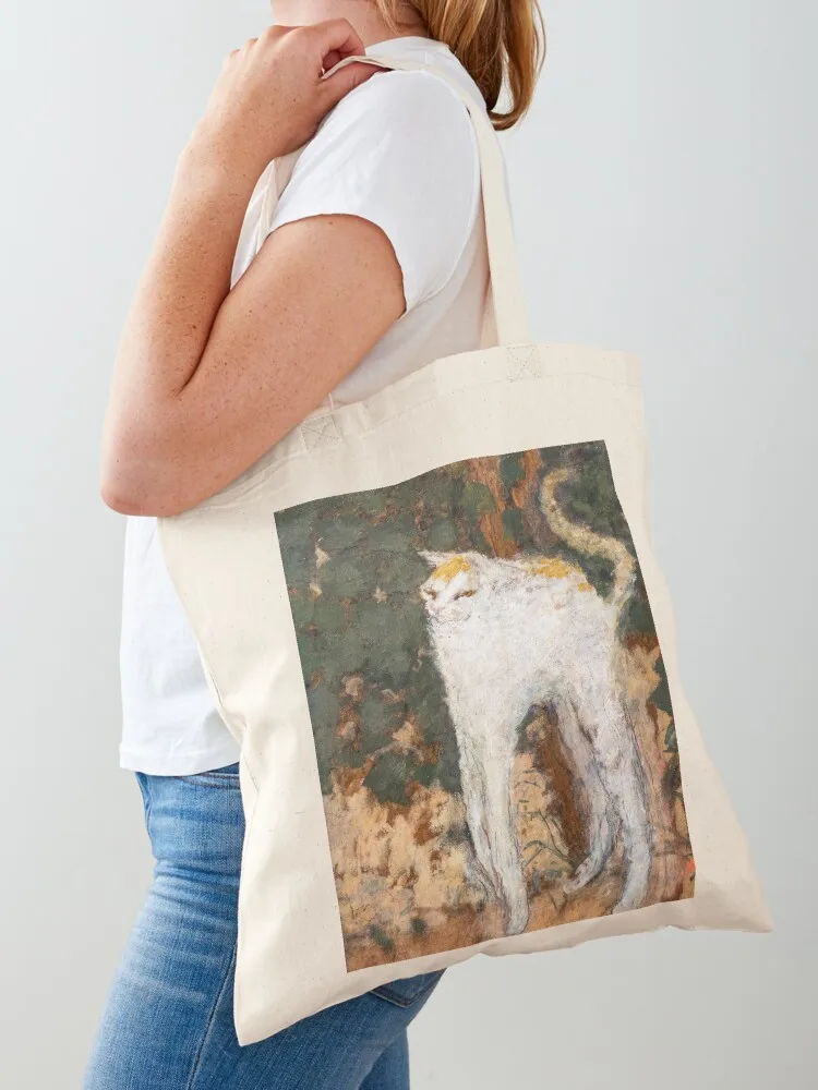

Pierre Bonnard - The White Cat / Le Chat Blanc Tote Bag sac pour femme shopping bag logo bags for women Handbags women