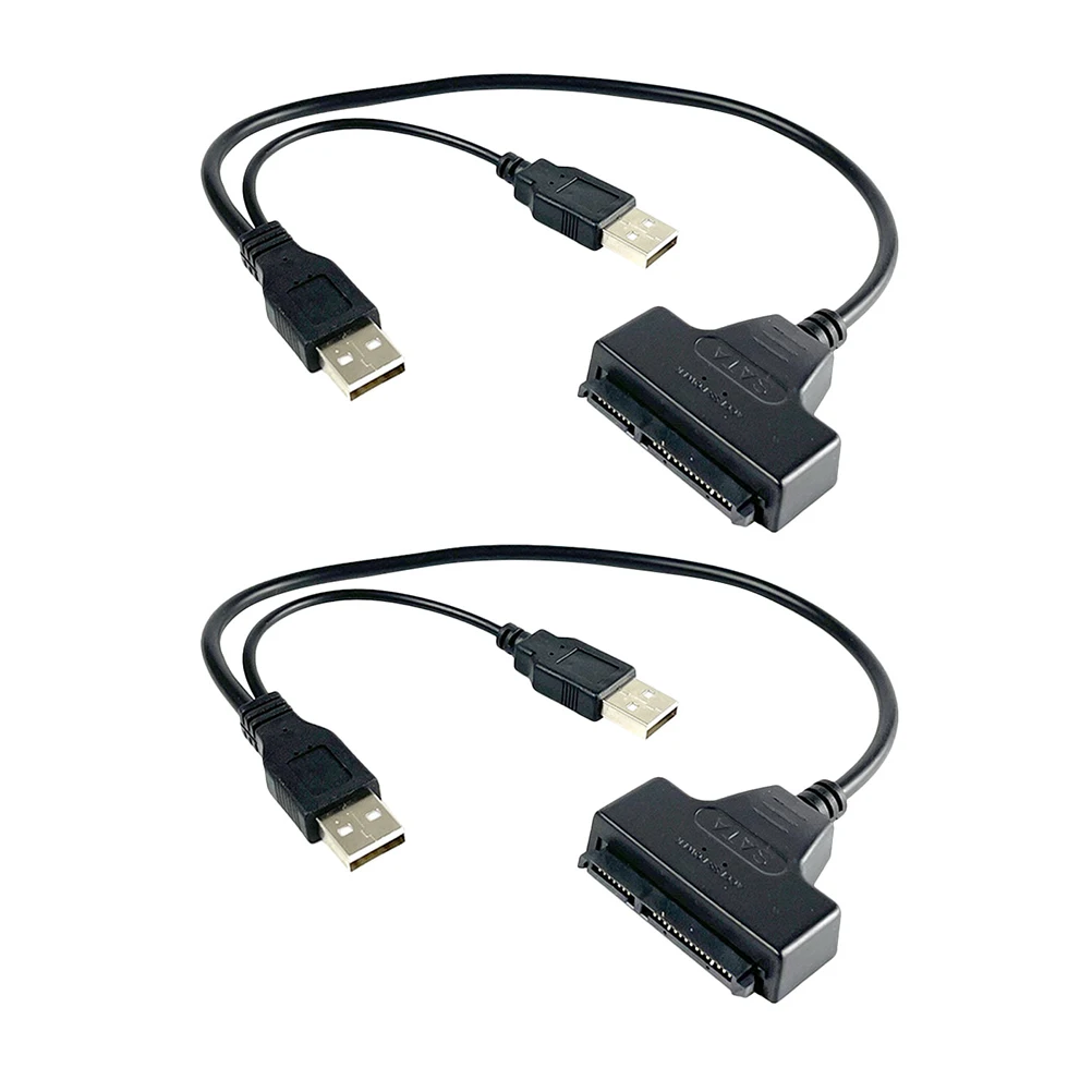 

2 Data Cables USB 3.0 External Cable for Laptop Hard Drive Disk Converter Easy Plug Play Line ABS Professional Design