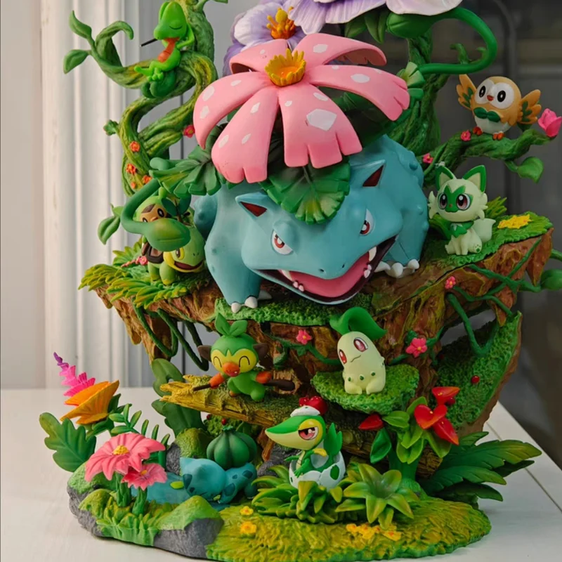 33cm Pet Elf Egg Forest Bulbasaur Flower Grass Series Family Bucket Bulbasaur Seed Jay Turtle Super Large Handmade Gift Model