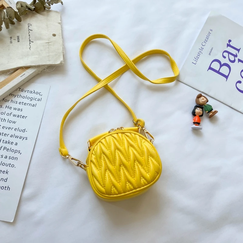 Korean Style Mini Round Crossbody Bag Kids Shoulder Purse Coin Pouch Children Summer Autumn New Versatile Handbag Shoulder Bag