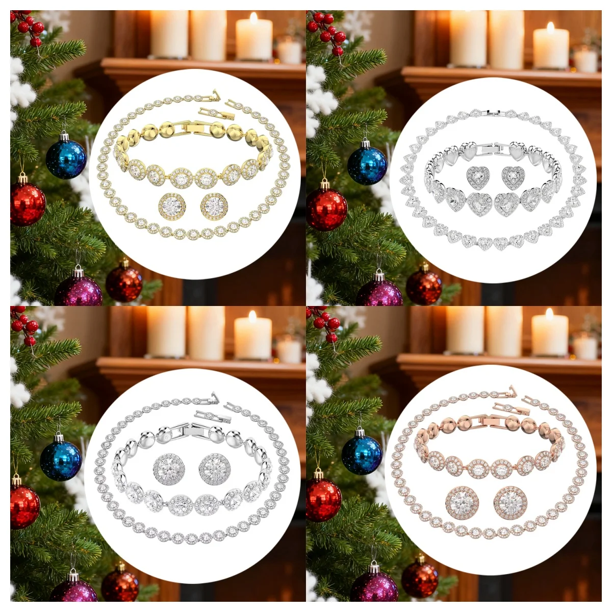 2025 nouvelles décorations de noël noël ange collier pendentif pendentif SW ensemble Style