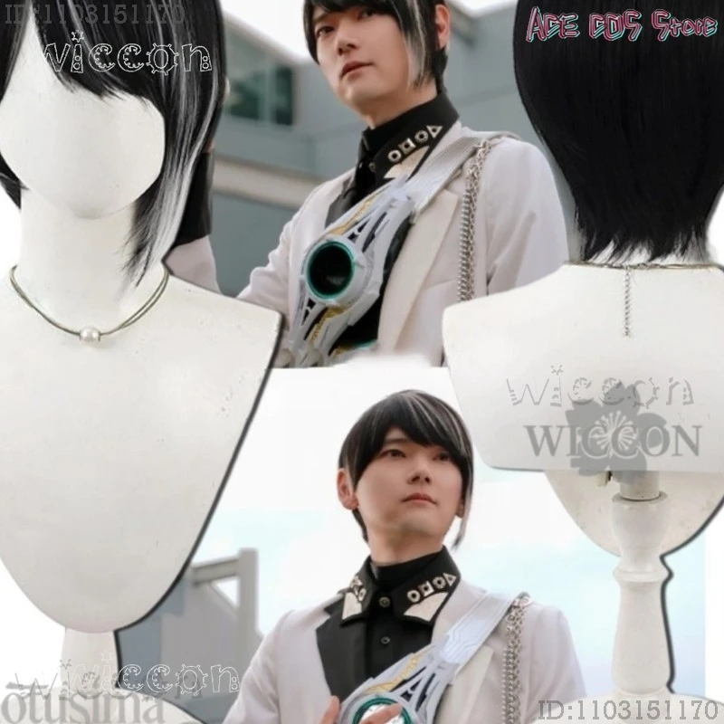 

disfraz mujer Kanmen anime movie Riidder zzz cosplay nox short black White highlights punk fashion