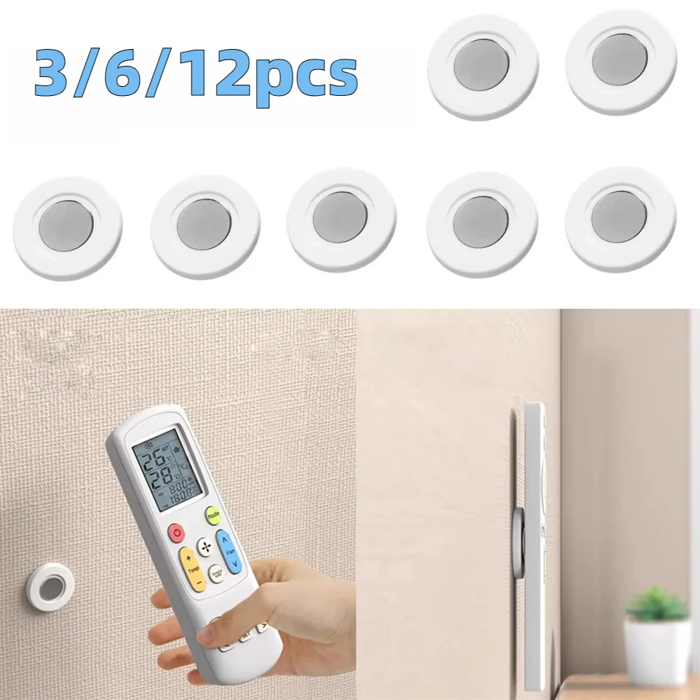 Magnetic Remote Control Holder Wall Mount No Punch Adhesive Storage Hook for TV Air Conditioner Router Organizer