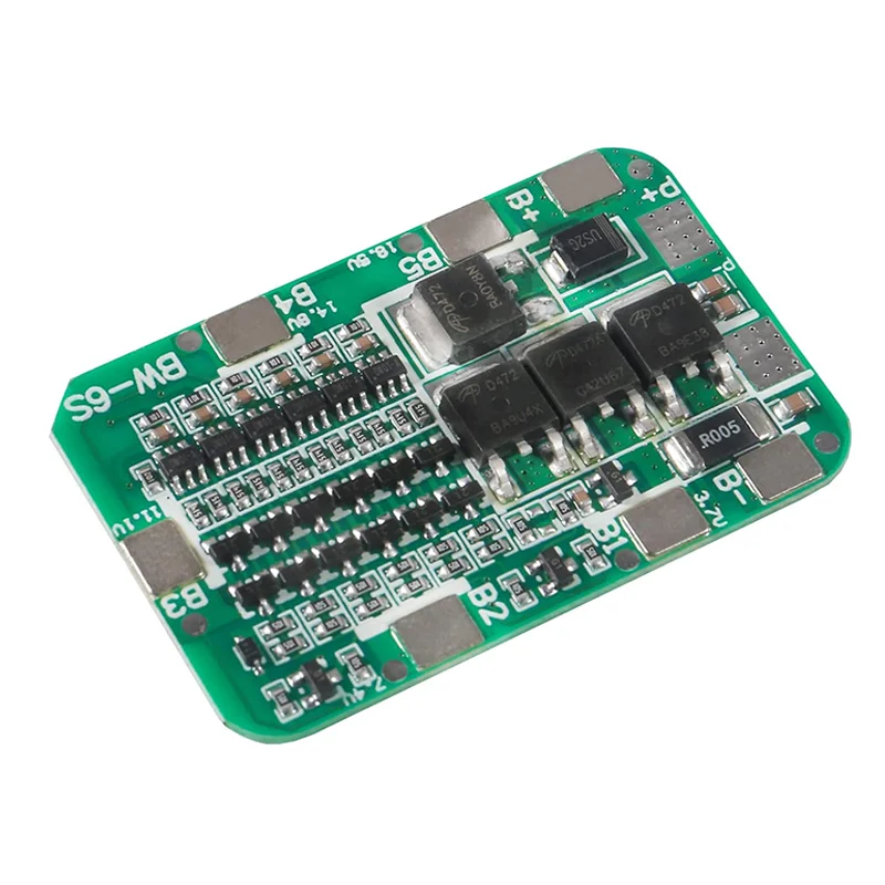 Aokin 1PCS 6S 15A 24V BMS Protection Board - For 6-Pack 18650 Li-ion Batteries - PCB Module for DIY Kits