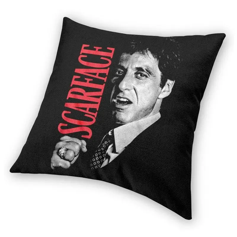 Tony Montana Fist Scarface Cushion Cover 45x45 Decoration Print Pacino Gangster Movie Throw Pillow Case for Living Room Two Side