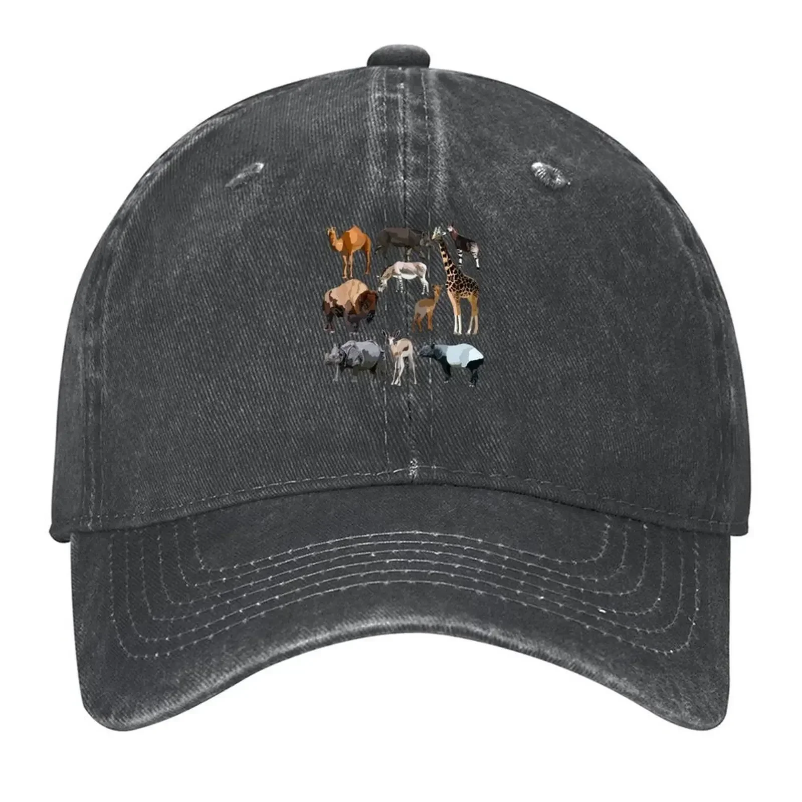 New Mixed Hoofstock Giraffe, Okapi, Tapir, Camel, Bison Baseball Cap Hat Man Luxury Sun Hat Christmas Hat Beach Bag Male Women's