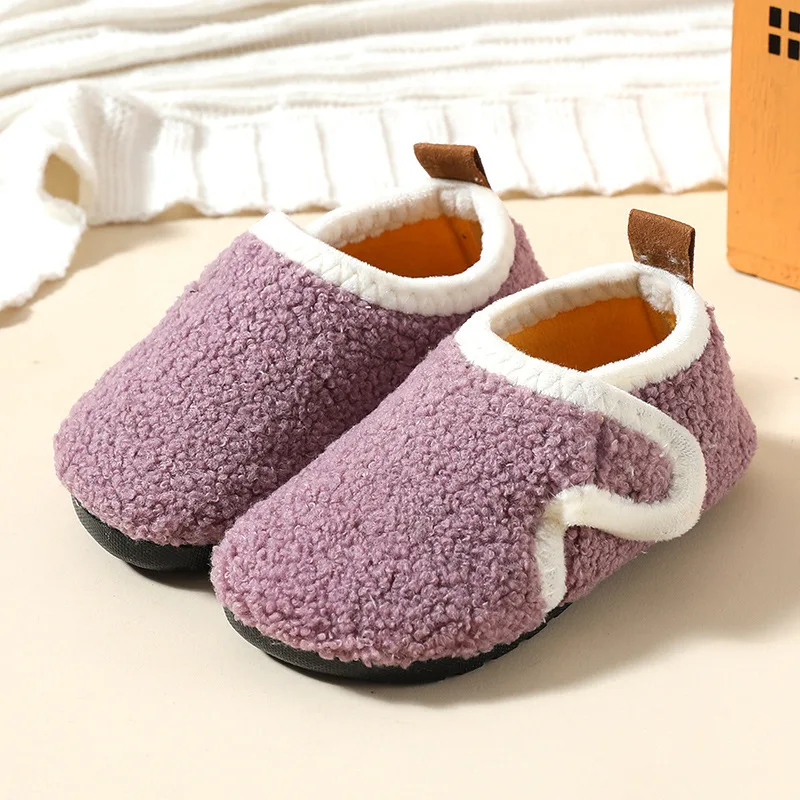 Kinder Jungen Baumwolle Hausschuhe Baby Mädchen Schuhe Non-slip Weiche Sohlen Herbst Winter Kinder Schuhe Dicken Sohlen Frühen Bildung socken