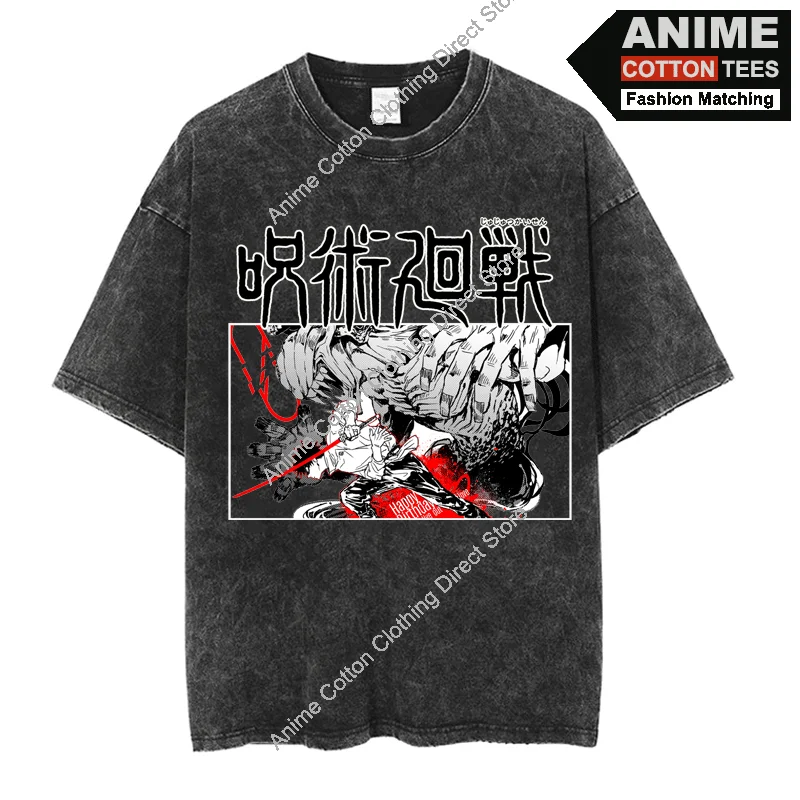 Thaumaturge-Camiseta con estampado de Anime Okkotsu Yuta, camisa holgada informal de gran tamaño, de algodón, estilo Retro, y2k, Harajuku, Hip Hop, calle, Unisex