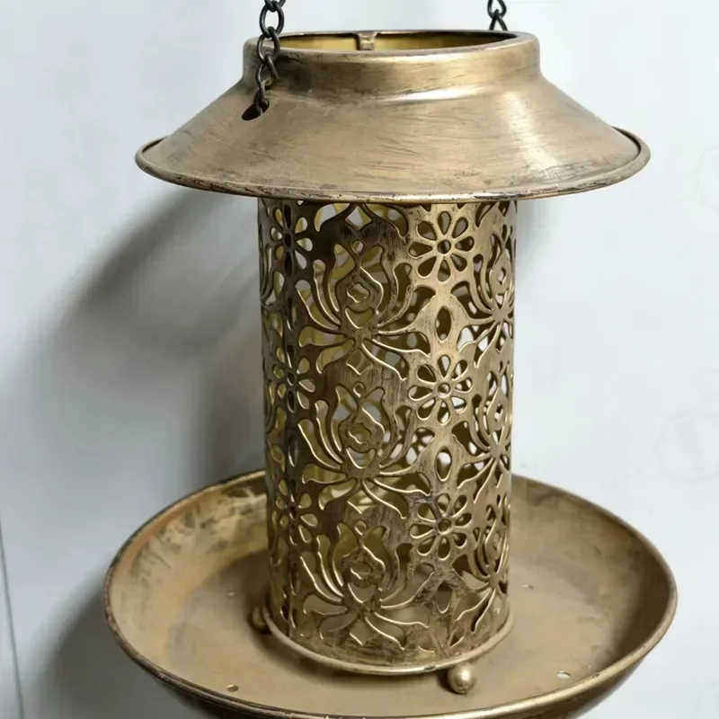 Outdoor Hollow Bird Feeder Solar Bird Feeder Outdoor Metal