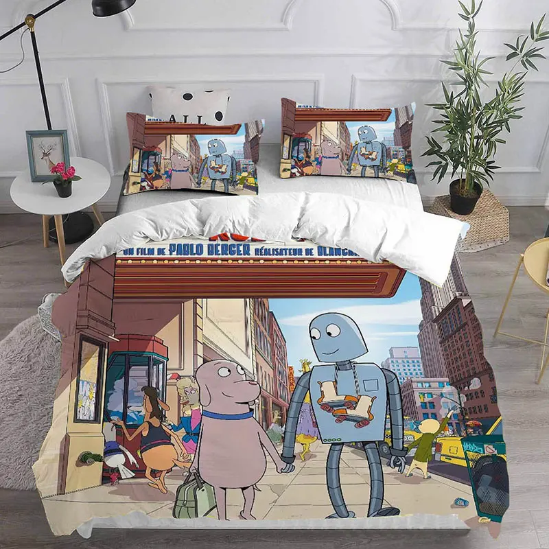 Cartoon Robot Dreams Bedding Sets Comforter Quilt Bed Cover Duvetcover Pillow Case 2-3 Pieces Sets Kids Adult Size Home Textiles