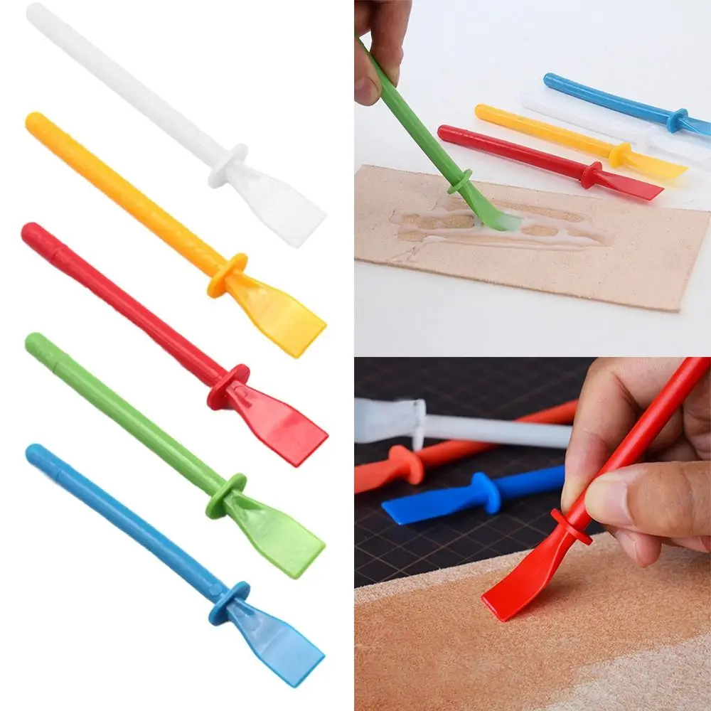 

DIY Handcraft Leather Gluing Tool Durable Hand Tools PP Glue Spreader Tool Adhesive Scraper Home