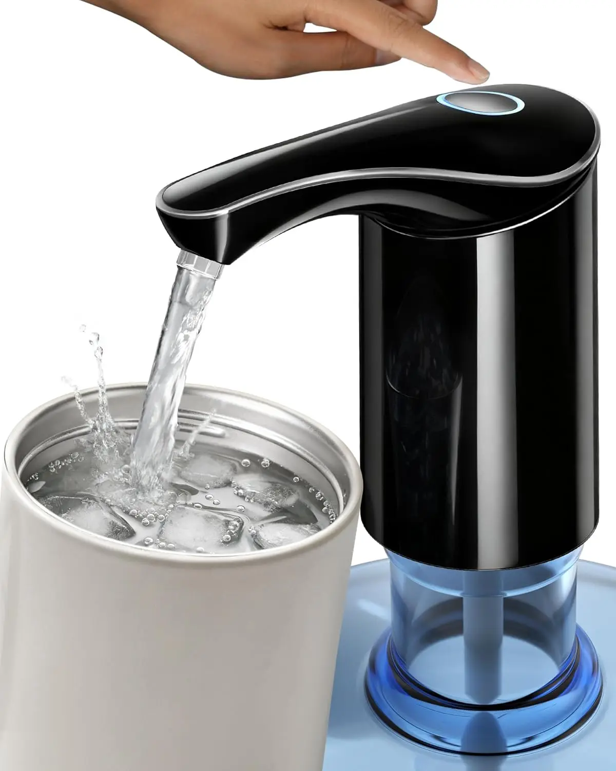 

Rechargeable USB-C Water Pump for 5 Gallon Bottles, Portable Silent Dispenser for Camping Home Office