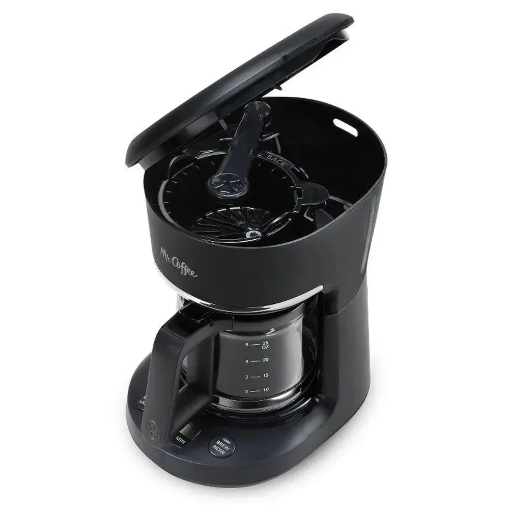 

# l Compact 5-Cup Programmable Coffee Maker Ergonomic Carafe Grab-a-Cup Auto Pause Compatible