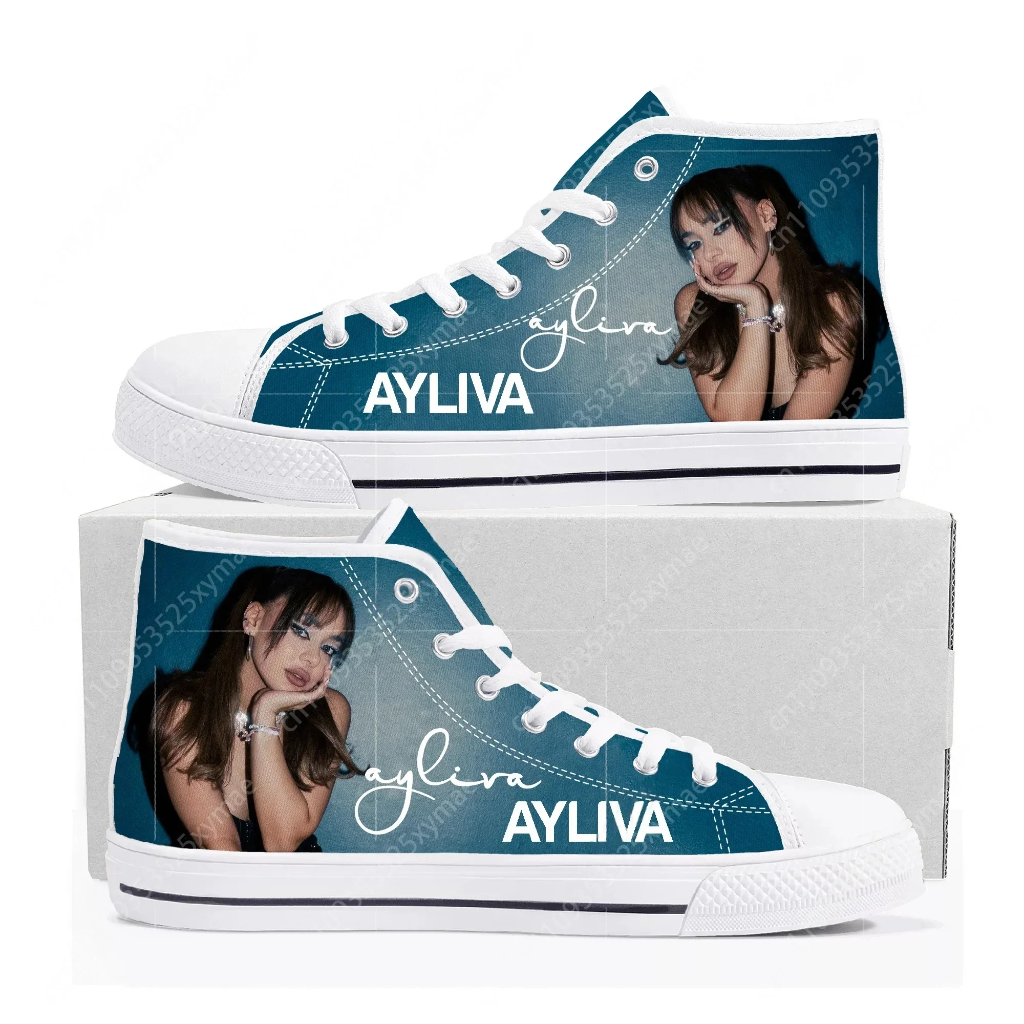 

Ayliva German Music Singer High Top High Quality Sneakers Mens Womens Lightweight Canvas Sneaker Ghana Casual Custom Shoes