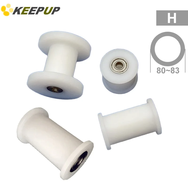 H shaped nylon rail wheel I type roller Double bearing Diameter x Groove width 80x21 83x21 83x26 83x31 83x36 83x46 83x61 83x81mm