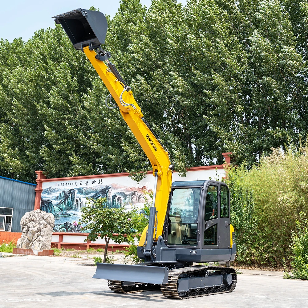 Maatwerk Graafmachine 6 Ton Hydraulische Rupsgraafmachine Mini Digger Landbouwmachines En Uitrusting Voor Tuinboerderij HW-60