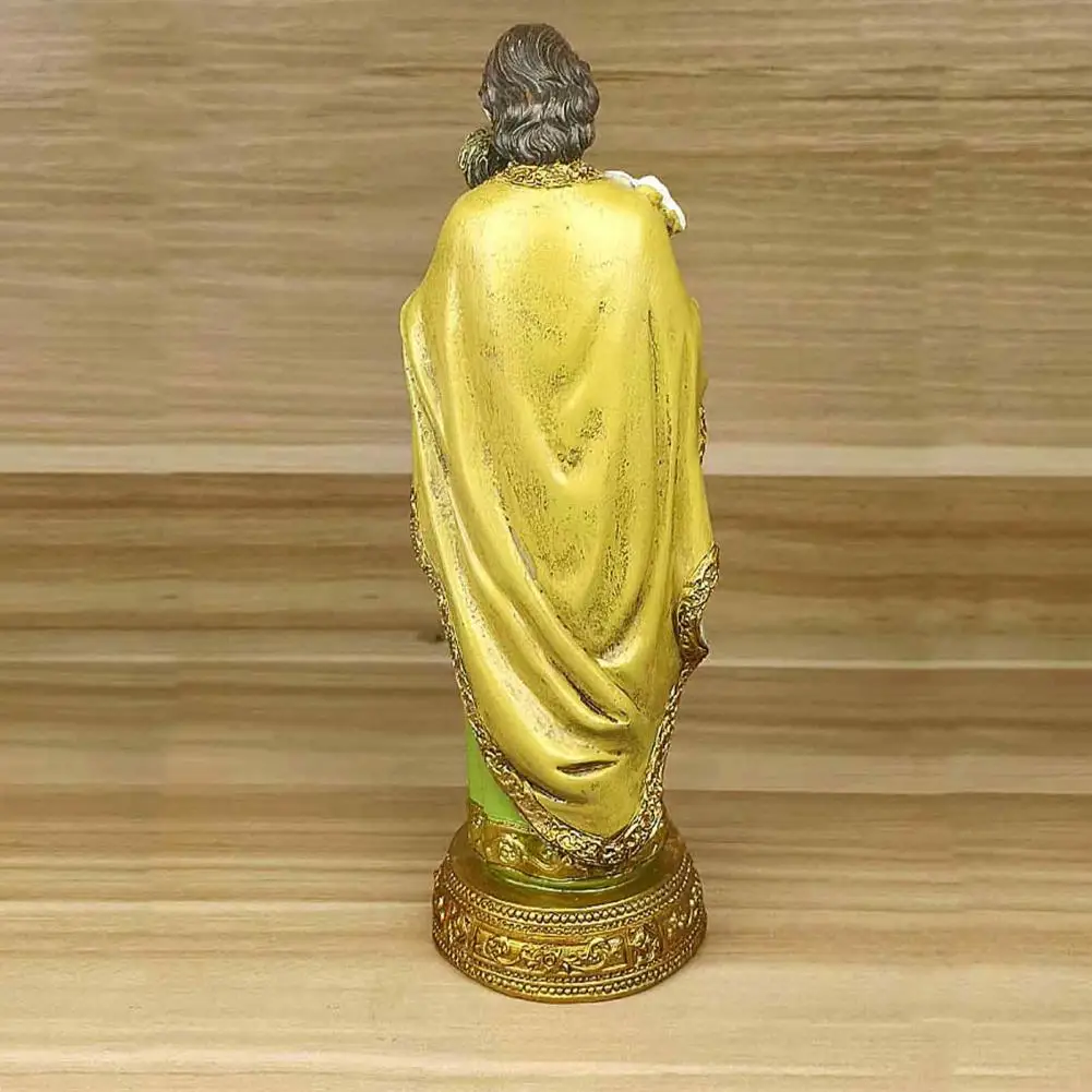 Resin Ornaments Classic Resin Statue Joseph Child Jesus Figurine Christian Ornament Collectable Catholic Statue for Father