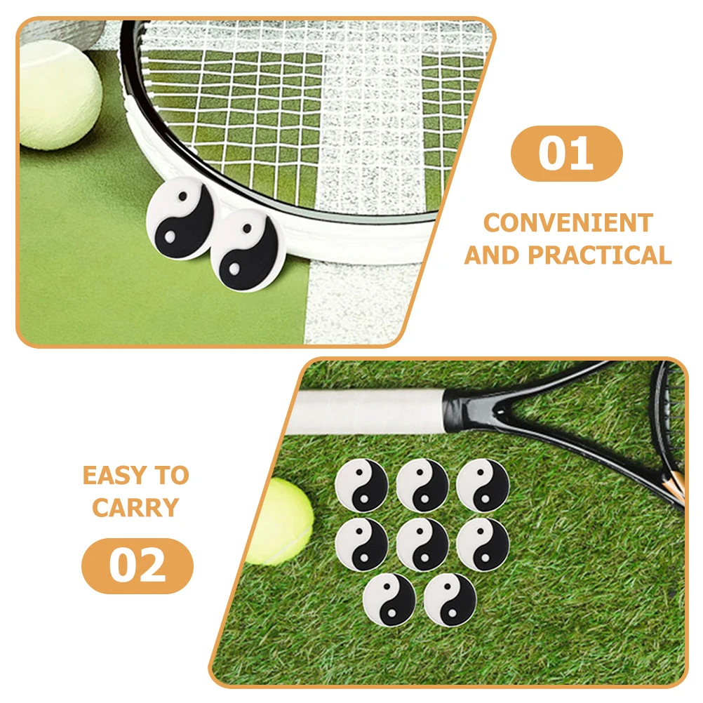

8 Pcs Tennis Shock Absorber Silicone Dampener Racket Pickle for Rackets Silica Gel Damper Vibration Dampeners