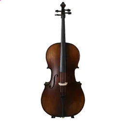 Beginner's Practice Cello - Hand-Carved European Classic Musical Instrument, Entry-Level Handcrafted Cello for Learning