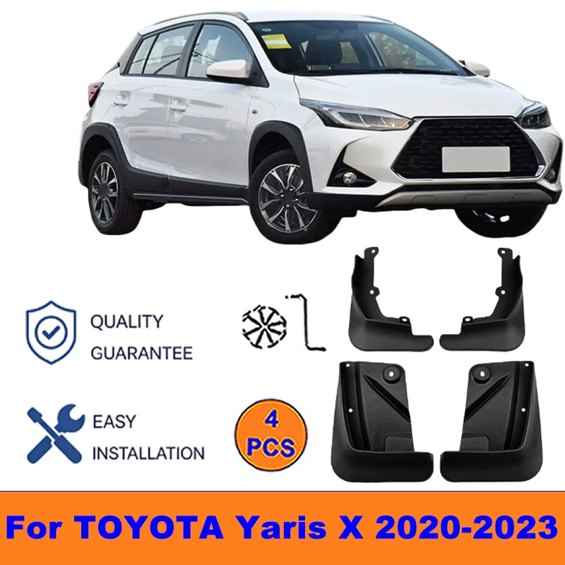 

4Pcs Mud Flaps For TOYOTA Yaris X 2020-2023 -Splash Guards Front&Rear Wheel Fender Mudguards Car Exterior Protection Accessories