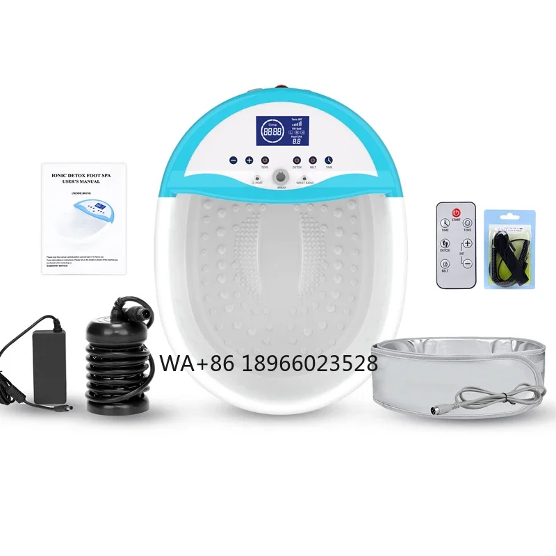 Detox with Heating Waist Belt and Electrode Massage Multi-function Ionic Foot Bath Detox Machine Ion Cleanse