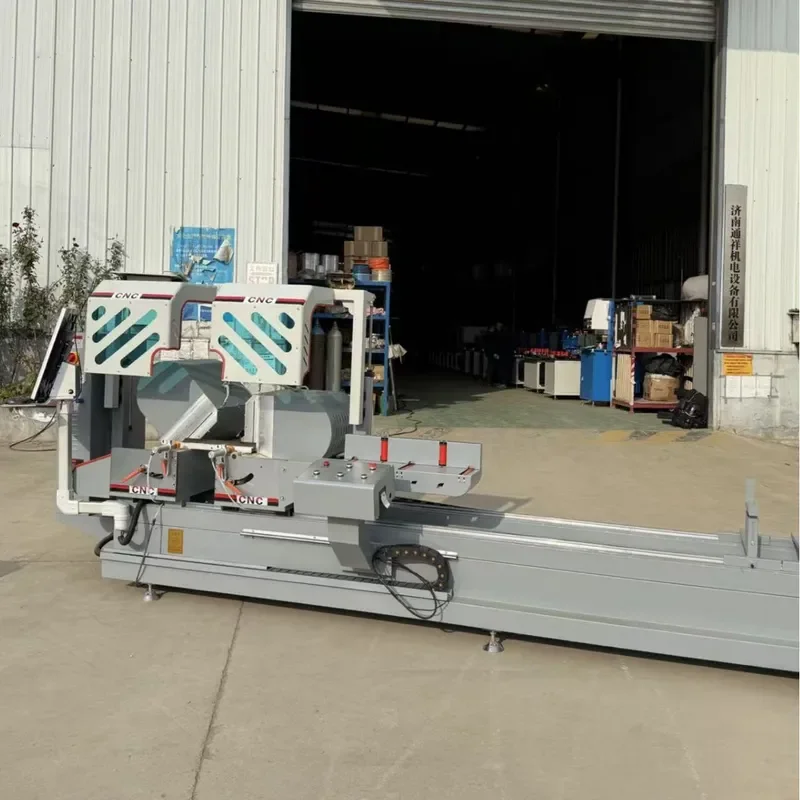 Aluminum alloy doors and windows equipment, aluminum profile numerical control double head precision cutting saw