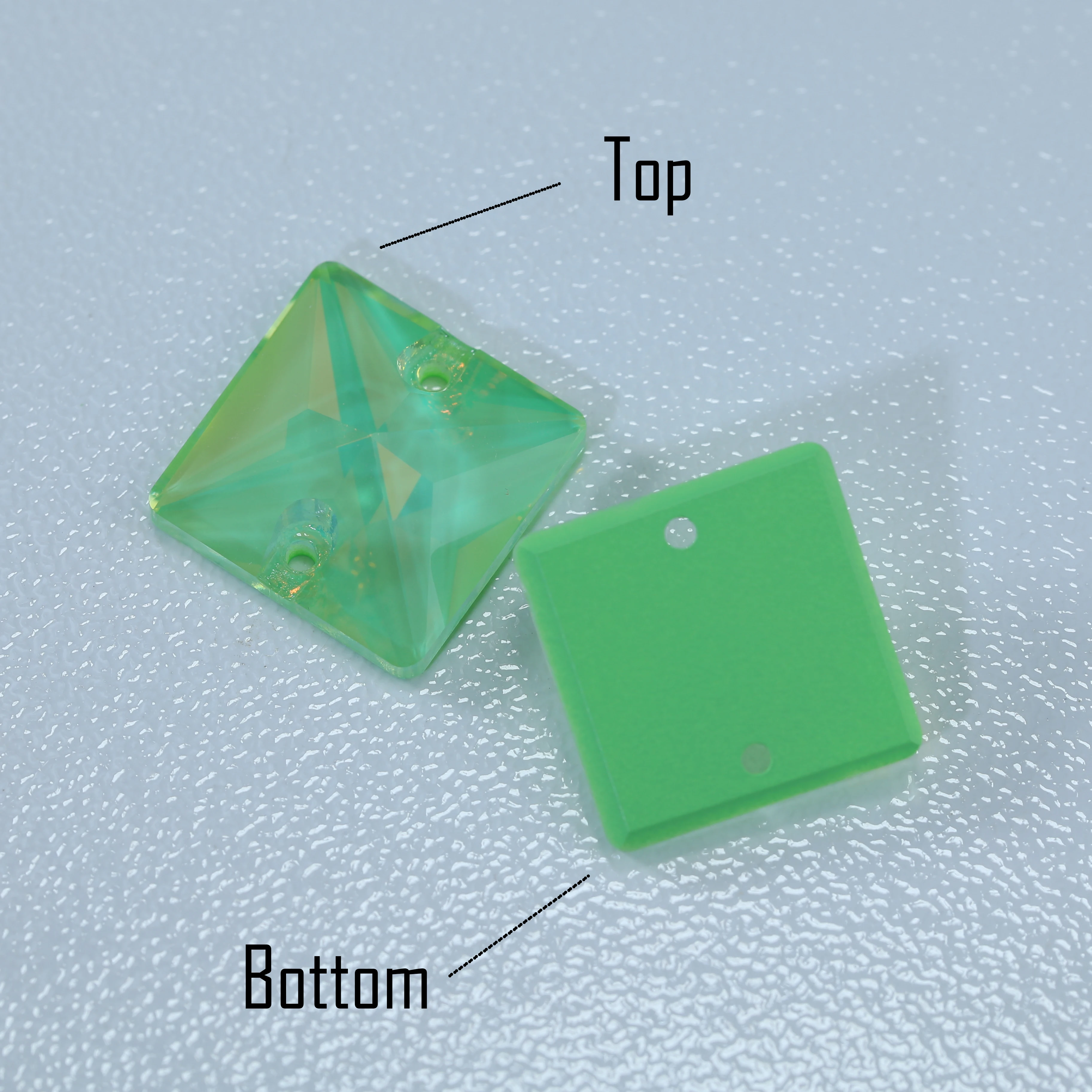 Quadratische aufnähbare Strasssteine AB K9 Glaskristall Strass für Hochzeitskleider, Schuhe, Kleidungsstücke, Taschen, DIY-Bastelarbeiten, Kleidungsdekoration, Großhandel – Detail 5